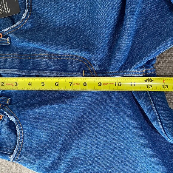 Levi's Premium Ribcage Straight Ankle Jeans Women's 26 Blue Distressed Big E NWT - Picture 13 of 16